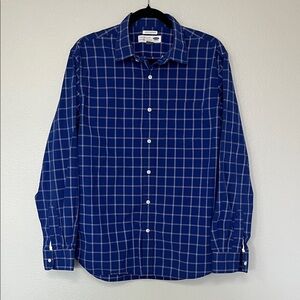 Old Navy Blue and White Casual Button Down Shirt